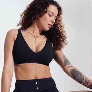 knix Micro Modal Rib Bralette in Black